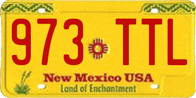 NM license plate 973TTL