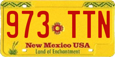 NM license plate 973TTN