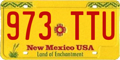 NM license plate 973TTU