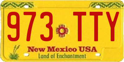 NM license plate 973TTY