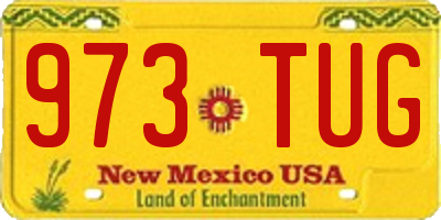 NM license plate 973TUG