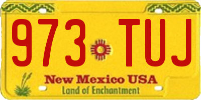 NM license plate 973TUJ