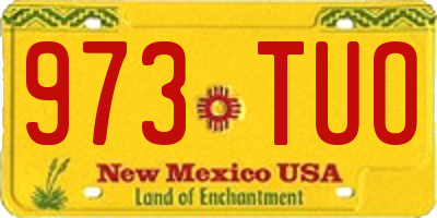 NM license plate 973TUO