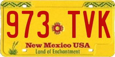 NM license plate 973TVK