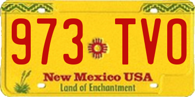 NM license plate 973TVO
