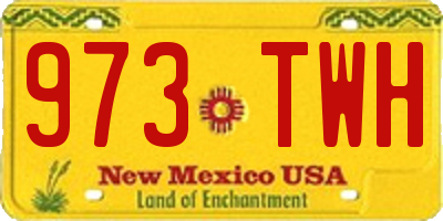 NM license plate 973TWH