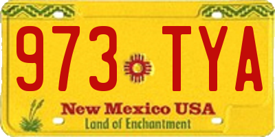 NM license plate 973TYA
