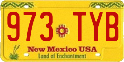 NM license plate 973TYB