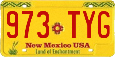 NM license plate 973TYG