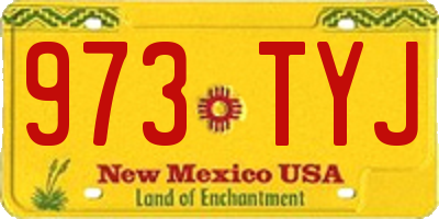 NM license plate 973TYJ
