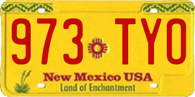 NM license plate 973TYO