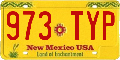 NM license plate 973TYP