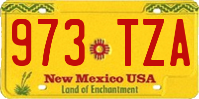 NM license plate 973TZA