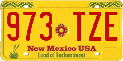 NM license plate 973TZE