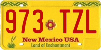 NM license plate 973TZL
