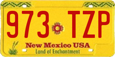 NM license plate 973TZP