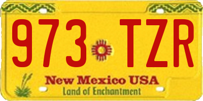 NM license plate 973TZR