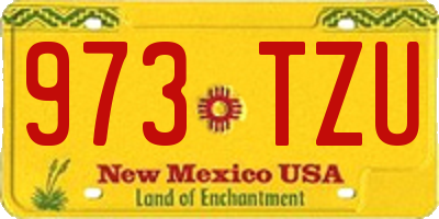 NM license plate 973TZU