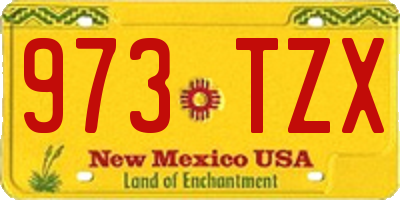 NM license plate 973TZX