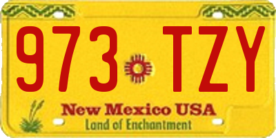 NM license plate 973TZY