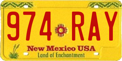 NM license plate 974RAY