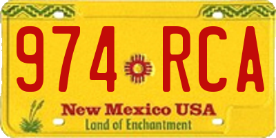 NM license plate 974RCA