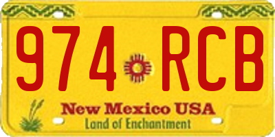 NM license plate 974RCB