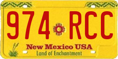 NM license plate 974RCC