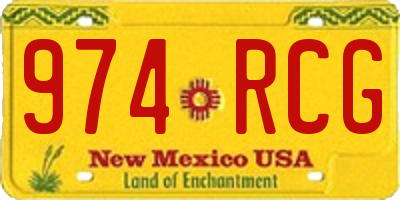 NM license plate 974RCG