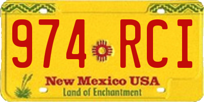 NM license plate 974RCI