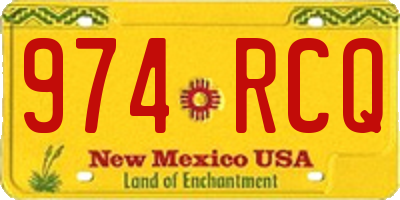 NM license plate 974RCQ