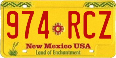 NM license plate 974RCZ