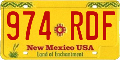 NM license plate 974RDF