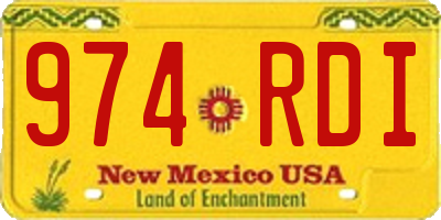NM license plate 974RDI