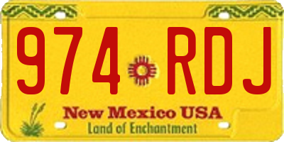 NM license plate 974RDJ