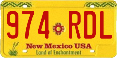 NM license plate 974RDL