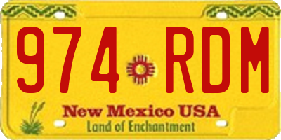 NM license plate 974RDM
