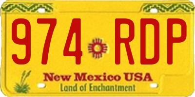 NM license plate 974RDP