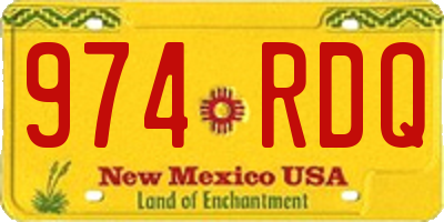 NM license plate 974RDQ