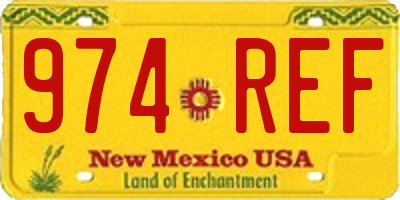 NM license plate 974REF