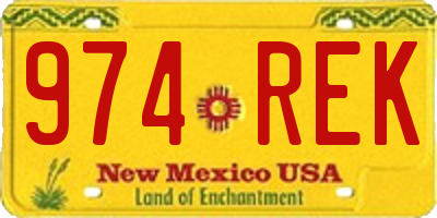 NM license plate 974REK