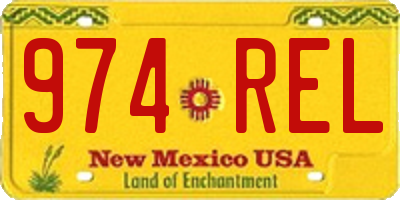 NM license plate 974REL