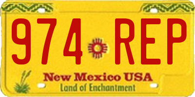 NM license plate 974REP
