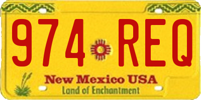 NM license plate 974REQ