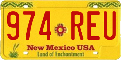 NM license plate 974REU