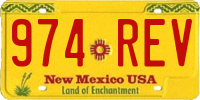 NM license plate 974REV