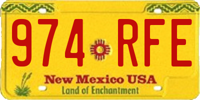 NM license plate 974RFE