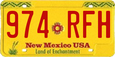 NM license plate 974RFH