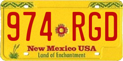 NM license plate 974RGD