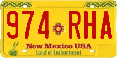 NM license plate 974RHA